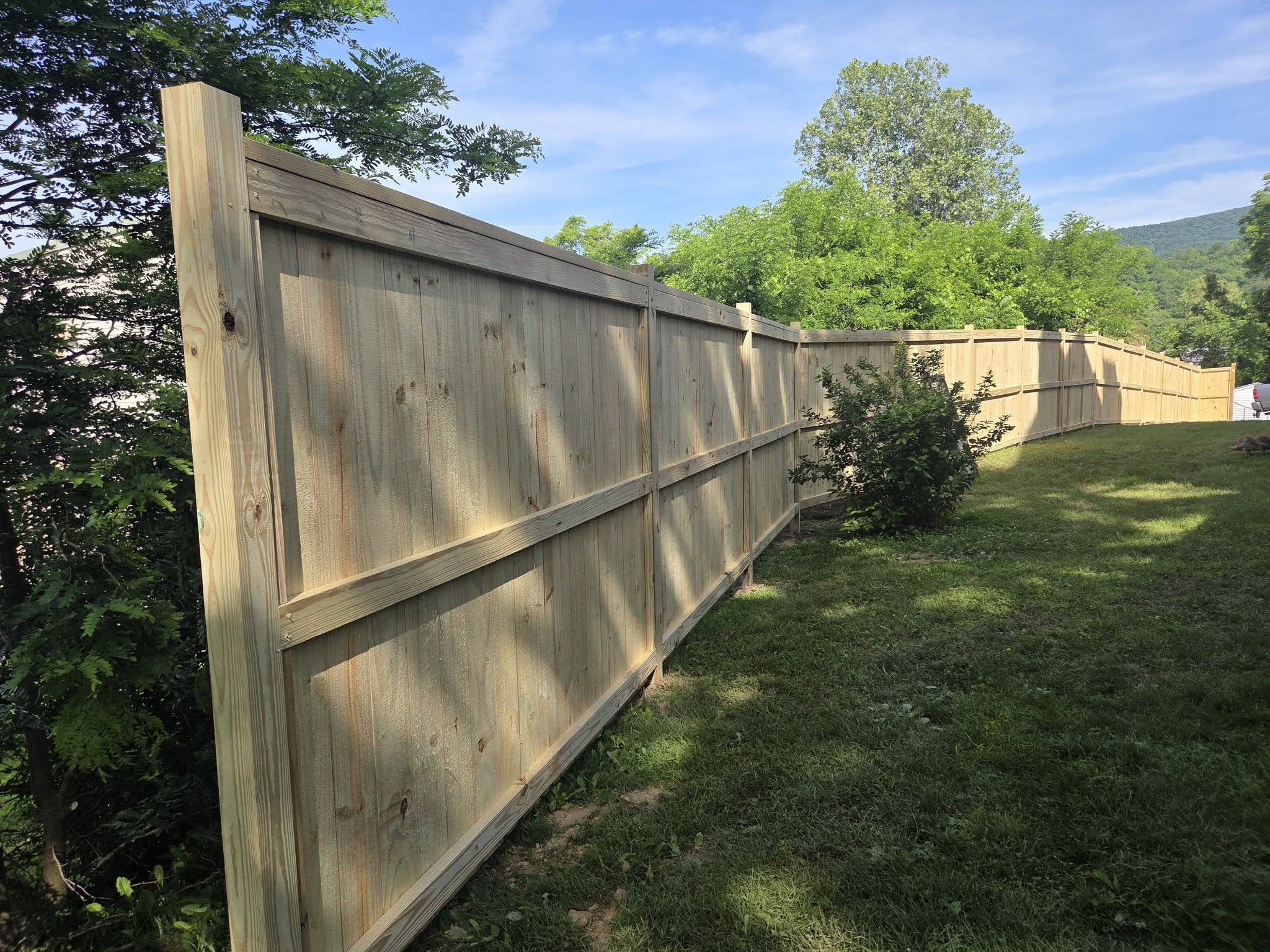 Six foot privacy fence