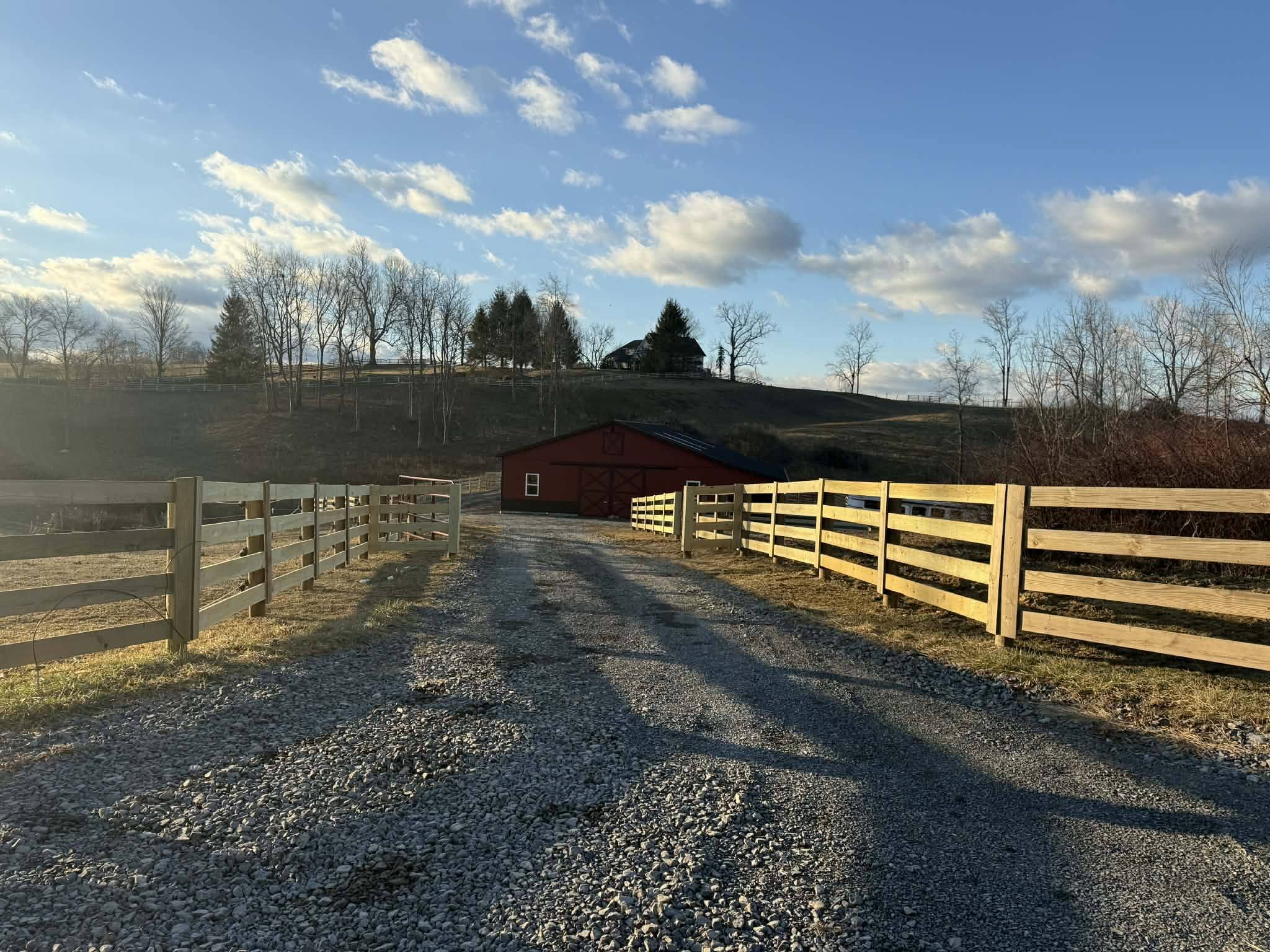 Rustic farm fence