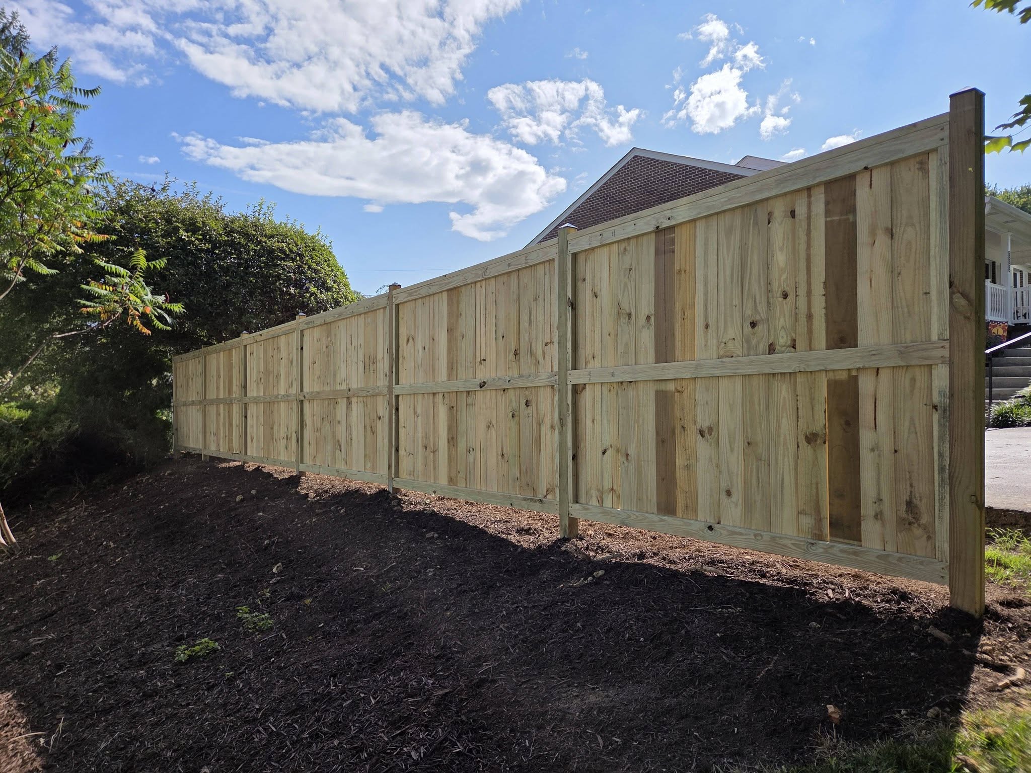 Custom wooden fence