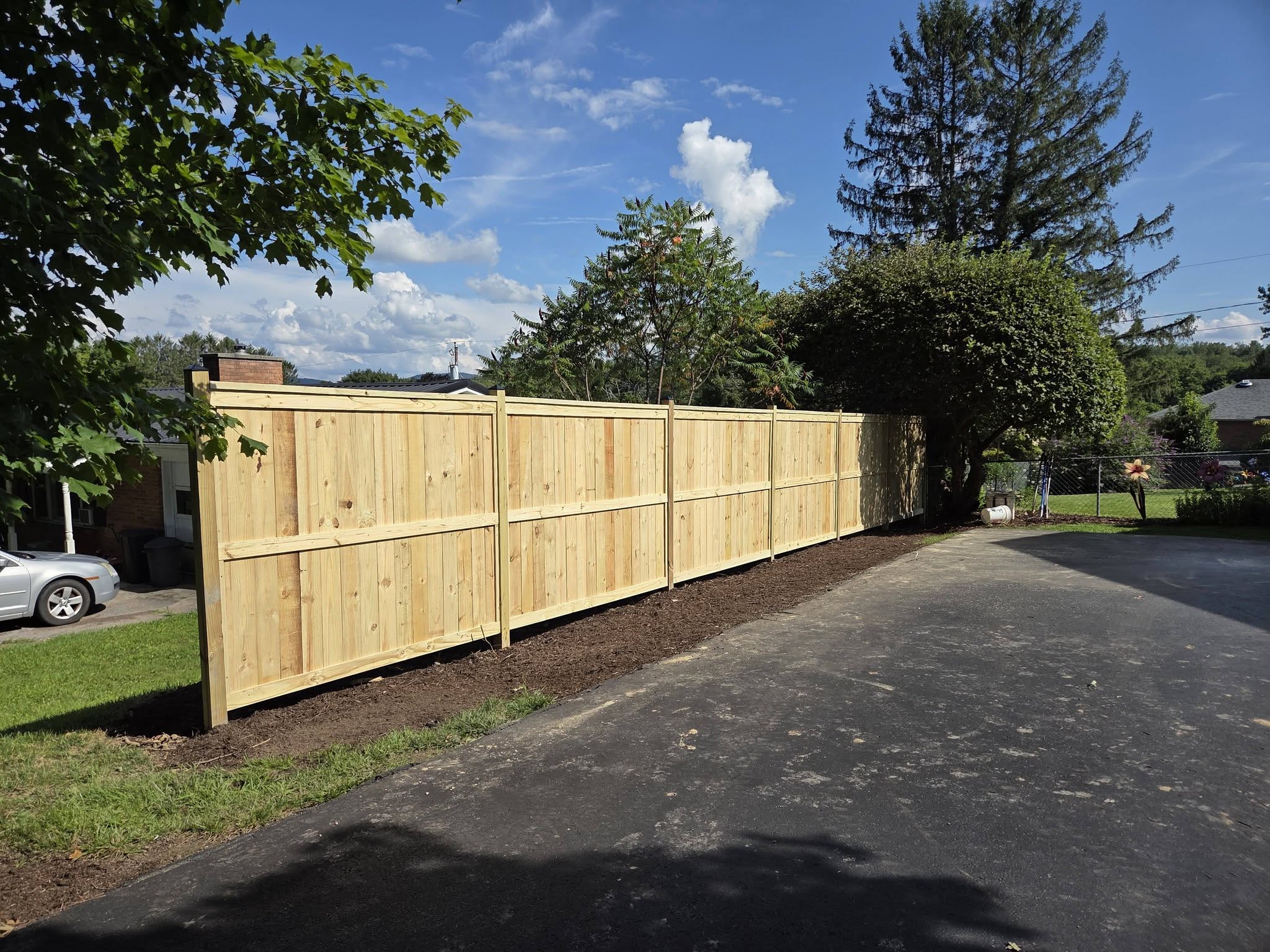 Custom wooden fencing